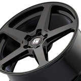 1 X TOUREN TF96 20X9 5-120 72.56 Hub 35 Offset Black Wheel Rim