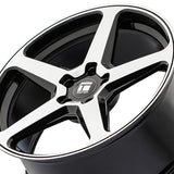 1 X TOUREN TF96 20X9 5-120 72.56 Hub 35 Offset Black Wheel Rim