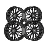 1 X TOUREN TR08 24X10 6x139.7 106.1 Hub 25 Offset Gloss Black Wheel Rim