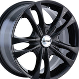 1 X TOUREN TR22 17X7 5-100/5-114.3 72.62 Hub 40 Offset Black Wheel Rim
