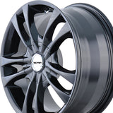 1 X TOUREN TR22 17X7 5-100/5-114.3 72.62 Hub 40 Offset Black Wheel Rim