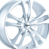 1 X TOUREN TR22 17X7 5-100/5-114.3 72.62 Hub 40 Offset Silver Wheel Rim