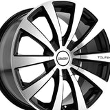 1 X TOUREN TR3 15X7 4-100/4-114.3 67.1 Hub 40 Offset Black Wheel Rim
