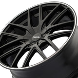 1 X TOUREN TR60 20X8.5 5-112/5-120 74.1 Hub 40 Offset Black Wheel Rim