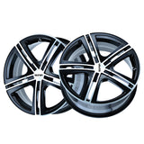 1 X TOUREN TR62 17X7 5-100/5-114.3 72.62 Hub 40 Offset Black Wheel Rim