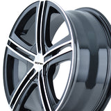 1 X TOUREN TR62 17X7 5-100/5-114.3 72.62 Hub 40 Offset Black Wheel Rim