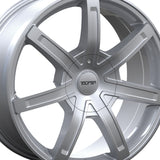 1 X TOUREN TR65 20X8.5 5-115/5-139.7 87 Hub 18 Offset Silver Wheel Rim