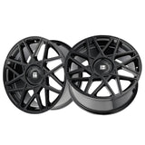 1 X TOUREN TR66 17X8 5-112/5-120 74.1 Hub 35 Offset Black Wheel Rim
