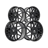 1 X TOUREN TR66 18X8 5-108/5-114.3 72.62 Hub 35 Offset Black Wheel Rim