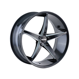1 X TOUREN TR70 17X7.5 5-114.3 72.62 Hub 40 Offset Black Wheel Rim