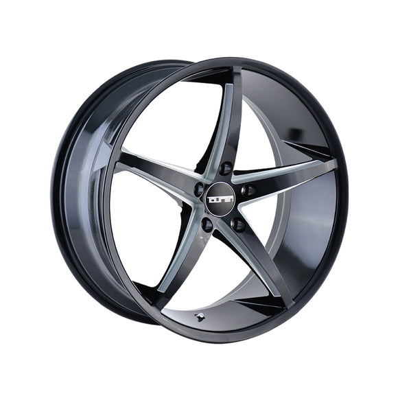 1 X TOUREN TR70 18X8 5-115 72.62 Hub 20 Offset Black Wheel Rim