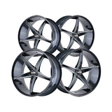 1 X TOUREN TR70 17X7.5 5-114.3 72.62 Hub 40 Offset Black Wheel Rim