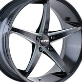 1 X TOUREN TR70 18X8 5-115 72.62 Hub 20 Offset Black Wheel Rim