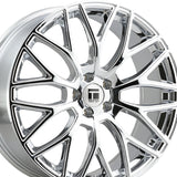 1 X TOUREN TR76 18X8 5-112 66.56 Hub 35 Offset Chrome Wheel Rim