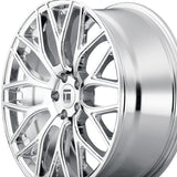 1 X TOUREN TR76 18X8 5-120 74.1 Hub 35 Offset Chrome Wheel Rim