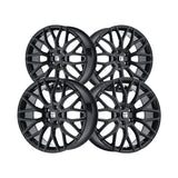1 X TOUREN TR76 17X8 5-100 56.1 Hub 35 Offset Black Wheel Rim
