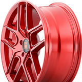 1 X TOUREN TR79 17X8 5-114.3 72.6 Hub 35 Offset Red Wheel Rim