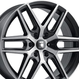 1 X TOUREN TR79 22X9.5 6-139.7 106.1 Hub 30 Offset Black Wheel Rim