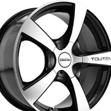 1 X TOUREN TR9 17X7 5-100/5-114.3 72.62 Hub 42 Offset Black Wheel Rim