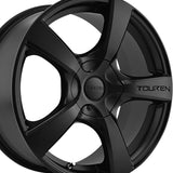 1 X TOUREN TR9 17X7 4-100/4-114.3 67.1 Hub 42 Offset Black Wheel Rim