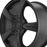 1 X TOUREN TR9 17X7 4-100/4-114.3 67.1 Hub 42 Offset Black Wheel Rim