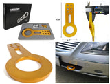 Coolstuffguru Gold Anodized Aluminum Billet Style Front Tow Hook Racing Towing Set