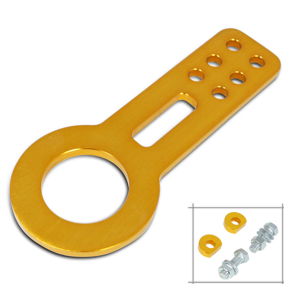 Coolstuffguru Gold Anodized Aluminum Billet Style Front Tow Hook Racing Towing Set