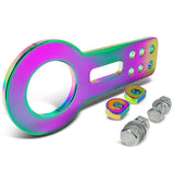 Coolstuffguru Neo Chrome Aluminum Front Tow Hook Racing Towing Set