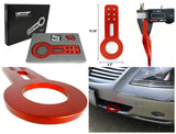 Coolstuffguru Red Anodized Aluminum Billet Style Front Tow Hook Racing Towing Set