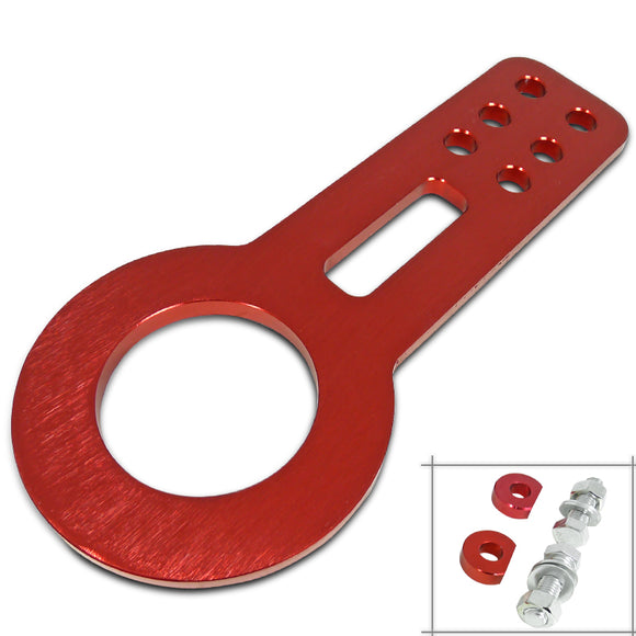 Coolstuffguru Red Anodized Aluminum Billet Style Front Tow Hook Racing Towing Set