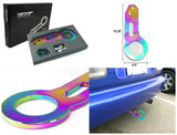 Coolstuffguru Neo Chrome Aluminum Rear Tow Hook Racing Towing Set