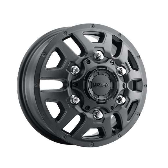 1 X Ultra 003SB Hunter Dually 16X6 6X180 138.8 Hub +110 Offset Black Wheel Rim