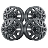 1 X Ultra 003SB Hunter Dually 16X6 6x205 161.1 Hub +110 Offset Black Wheel Rim