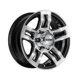 Ultra 230 15X6 6X5.50 105.00 Hub +00 Offset Black Wheel Rim
