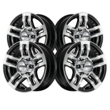 Ultra 230052U HANGOUT TRAILER 15X6 5X4.50 81.50 Hub +00 Black Wheel Rim