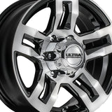 Ultra 230052U HANGOUT TRAILER 15X6 5X4.50 81.50 Hub +00 Black Wheel Rim