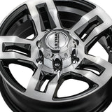 Ultra 230052U HANGOUT TRAILER 15X6 5X4.50 81.50 Hub +00 Black Wheel Rim