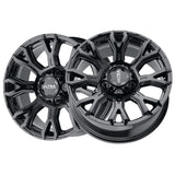 1 X Ultra 123BK Scorpion 18X9 6X135/6X5.50 106.1 Hub +01 Offset Black Wheel Rim