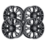 1 X Ultra 123BK Scorpion 18X9 6X135/6X5.50 106.1 Hub +01 Offset Black Wheel Rim