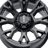1 X Ultra 123BK Scorpion 18X9 6X135/6X5.50 106.1 Hub +01 Offset Black Wheel Rim