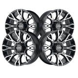 1 X Ultra 123U Scorpion 17X9 6X135/6X5.50 106.1 Hub +12 Offset Black Wheel Rim