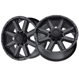 Ultra 002195SB CRUSHER 18X8.5 8X170 125.20 Hub +12 Offset Black Wheel Rim