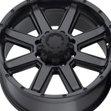 Ultra 002195SB CRUSHER 17X8 6X135 87.00 Hub +25 Offset Black Wheel Rim