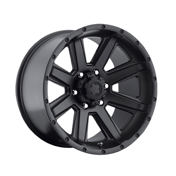 Ultra 002 17X8 8X6.50 125.20 Hub +19 Offset Black Wheel Rim