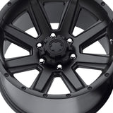 Ultra 002 17X8 8X6.50 125.20 Hub +19 Offset Black Wheel Rim