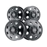 1 X Ultra 002FBK Modular Dually 17X6.5 8x6.50 121.7 Hub +129 Offset Black Wheel Rim