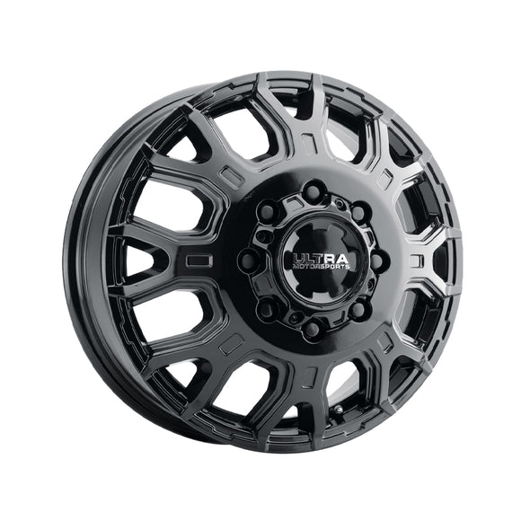 1 X Ultra 022FU Scorpion Dually 17X6.5 8x210 154.3 Hub +129 Offset Black Wheel Rim