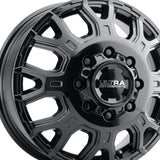 1 X Ultra 022FBK Scorpion Dually 17X6.5 8x6.50 121.7 Hub +129 Offset Black Wheel Rim