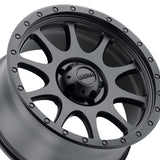 1 X Ultra 115SB The General 17X9 5X4.50 71.5 Hub +01 Offset Black Wheel Rim