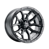 1 X Ultra 125BK Warmonger 5 17X9 5x5.00 78 Hub -12 Offset Black Wheel Rim